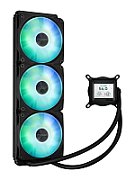 Cooler Procesor ASUS PRIME LC 360 LCD ARGB NEGRU, marime radiator 360mm, 3 ventilatoare ARGB, Viteza ventilatoare 2200 RPM +/- 10%, Suport AMD: AM4, AM5, suport INTEL: LGA 1851/115x/1200/1700, Airflow: 75.7 CFM, Nivel de zgomot ventilatoare: 37.6dBA