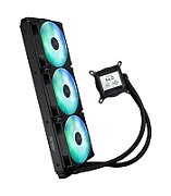 Cooler Procesor ASUS PRIME LC 360 LCD ARGB NEGRU, marime radiator 360mm, 3 ventilatoare ARGB, Viteza ventilatoare 2200 RPM +/- 10%, Suport AMD: AM4, AM5, suport INTEL: LGA 1851/115x/1200/1700, Airflow: 75.7 CFM, Nivel de zgomot ventilatoare: 37.6dBA