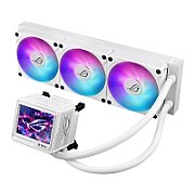 Cooler Procesor ASUS ROG RYUJIN III 360 ARGB EXTREME ALB, marime radiator 399.5mm, 3 ventilatoare ARGB, Viteza ventilatoare 2800 RPM +/- 10%, Viteza pompa: 5100 +/- 10%, Suport AMD: AM4, AM5, suport INTEL: LGA 115x/1200/1700/1851, Airflow: 89.73 CFM, Nivel de zgomot ventilator: 36dBA