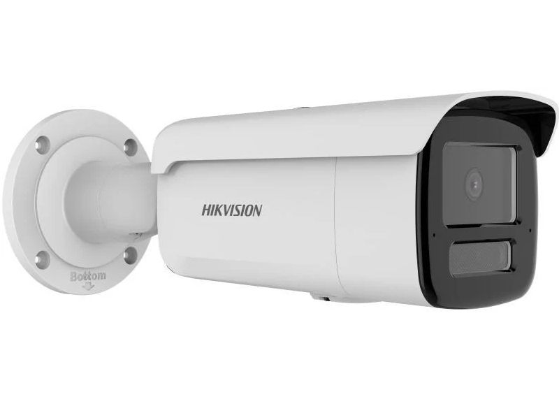 Camera de supraveghere IP Bullet 6MP Hikvision DS-2CD2T63G2-2LI(2.8MM), lentila fixa 2.8mm, iluminare min: Color: 0.005 Lux @ (F1.6, AGC ON),0 Lux cu lumina alba, IR 60m, microfon incorporat, slot card de memorie: microSD/microSDHC/microSDXC maxim 512GB, alarma la evenimente: Motion detection