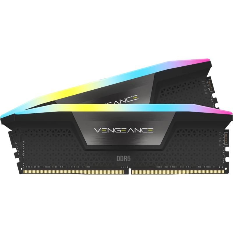 CORSAIR VENGEANCE RGB DDR5 96GB (2 x 48GB) DDR5 6400 CL32-40-40-84 1.40V Intel XMP - BLACK