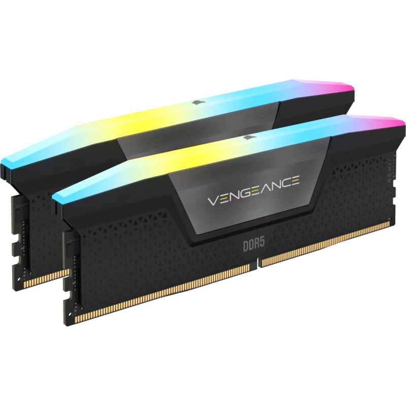CORSAIR VENGEANCE RGB DDR5 48GB (2 x 24GB) DDR5 6000 CL30-36-36-76 1.40V Intel XMP & AMD EXPO - GREY