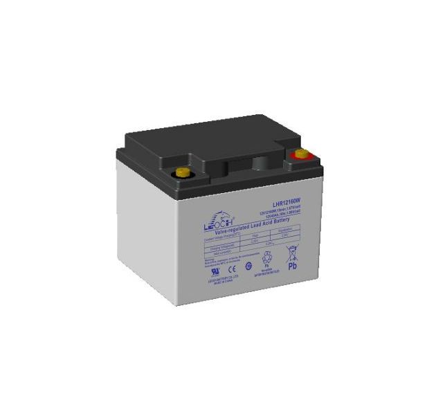 ACUMULATOR STATIONAR LEOCH 40A/12V LHR12160W Marca/Producator: Leoch® Battery Tip acumulator: VRLA AGM - cu plumb acid absorbit in fibra de sticla (poate fi amplasat in orice pozitie cu exceptia pozitiei rasturnate). Nu necesita intretinere si electrolitul nu curge. Domenii de utilizare: UPS