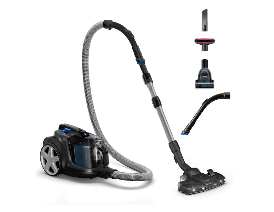 Aspirator fara sac Philips Seria 7000, tehnologie PowerCyclone 8, 900W, filtru alergenic H13, cap de aspirare Triactive + LED, perie miniTurbo pentru parul animalelor, sistem Allergy Lock