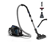 Aspirator fara sac Philips Seria 7000, tehnologie PowerCyclone 8, 900W, filtru alergenic H13, cap de aspirare Triactive + LED, perie miniTurbo pentru parul animalelor, sistem Allergy Lock