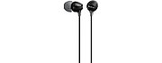 Casti Sony MDR-EX15AP, Frecventa (Hz) 8 - 22.000, cu microfon pentrusmartphone, elemente intraauriculare comode, din silicon, cu fix aresigura, miniconector stereo in forma de L , difuzor 9 mm, negru