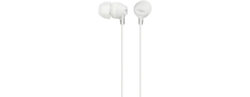Casti Sony MDR-EX15AP, Frecventa (Hz) 8 - 22.000, cu microfon pentrusmartphone, elemente intraauriculare comode, din silicon, cu fix aresigura, miniconector stereo in forma de L , difuzor 9 mm, albastru