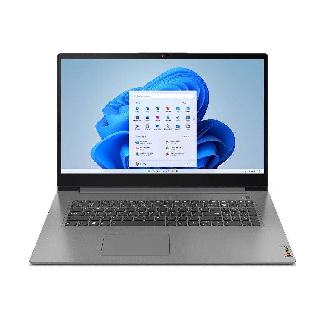 Laptop Lenovo IdeaPad 3 17IAU7, 17.3 inch 1920 x 1080, Intel Core i5-1235U (10 C / 12 T, 4.4 GHz, 12 MB cache, 15 W), 16 GB DDR4, 512 GB SSD, Intel Iris Xe Graphics, Windows 11 Pro