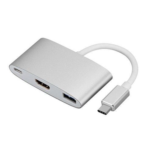 Signal converter from USB-C (USB3.1) male to HDMI female+USB3.0 female+USB3.1 female. 4Kx2K resolution.
Plug&ampampPlay.
It works for both PC and mobile phones!
If your product is not found in the list below, before purchasing this product, document whether your device with a USB3.1 (USB-C) port has implemented: &ampquotDisplayPort Alternate Mode on USB Type- C Connector&ampquot.
List of products for which it works (not complete):
Computer:
Acer: Chromebook R13
Apple: MacBook 13Inch, MacBook Pro
Asus: ZenBook 3, Zen AiO, U4100, ROG series
Chromebook Pixel 2015
Cube i7 Book
Dell: XPS12, XPS13, XPS15
Fujitsu: U745
HP: EliteBook Folio G1, Envy 13, Spectre 13, Spectre x360,
Huawei: Mate Book X, Mate Book E, MateBook (vendor lock-in to matedock)
Lenovo: Air 12inch, Thinkpad T470, Thinkpad T470s, Thinkpad T480, Thinkpad T480s,ThinkPad X1 Cabon 2017, Y520, Yoga 900 13inch,
Microsoft: Surface Book 2
Razer: Blade Stealth
XiaoMi: Aire 12.5/13.3Inch, Pro 15.6Inch

Telefoane mobile:

Acer: Liquid Jade Primo
Asus: ZenFone 3 Ultra
HP: Elite x3 (also works with Desk Dock or Lap Dock)
HTC: 10, U11, U Ultra,
Huawei: Hua Mate10, Huawei Mate10 Pro
LG: G5, V20, V30
Microsoft: Lumia 950 (also works with Microsoft Display Dock), Lumia 950 XL (also works with Microsoft Display Dock)
Samsung: Galaxy Note 8 (also works with Samsung DeX), Galaxy S8, Galaxy S8+,Galaxy S9, Galaxy S9+
Packaging: blister 1pc.