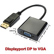 Adapter (converter) with DisplayPort cable male to VGA female cable 15cm
- signal direction: from Displayport to VGA! It doesn&#39t work the other way around!
- gold contacts
- only works with DP V1.1!!!
Packaging: bulk 1 pc.
