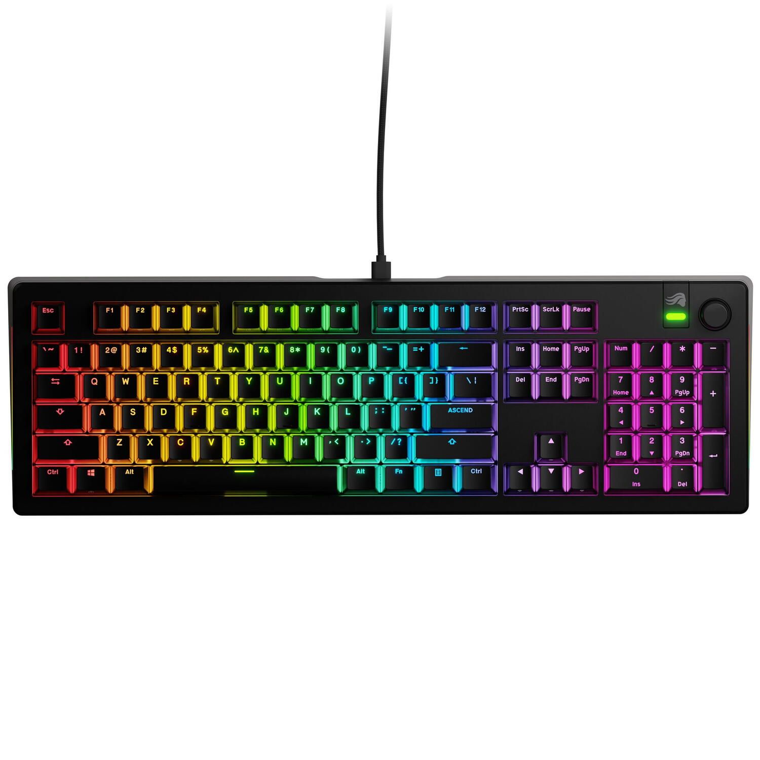 Tastatura mecanica GMMK 3 100% Prebuilt, USB-C, Fox Switches, US layout, 104 taste, Negru