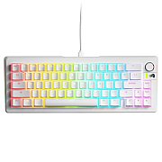 Tastatura mecanica GMMK 3 65% Prebuilt, USB-C, Fox Switches, US layout, 66 taste, Alb