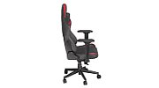 Scrim RD, Piele/Textil, Suport lombar Memory Foam, Negru/Rosu