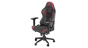 Scrim RD, Piele/Textil, Suport lombar Memory Foam, Negru/Rosu