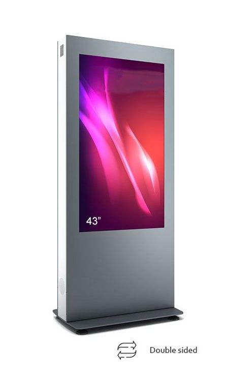 Totem de interior cu doua fete B04 , B04V43N-SAB, pentru display 43'',fara sticla securizata frontala