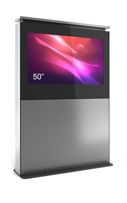 Totem de interior ZL, ZLH50N-SBB, pentru display 50'', sticla frontala securizata