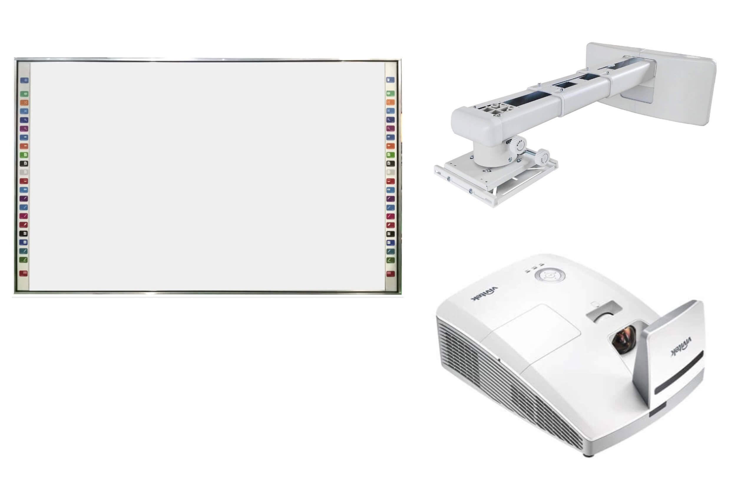 Pachet interactiv-Tabla 95  EVOBOARD IB-95Q6, Videoproiector Vivitek DW770UST, Suport videoproiector Vivitek WM-3