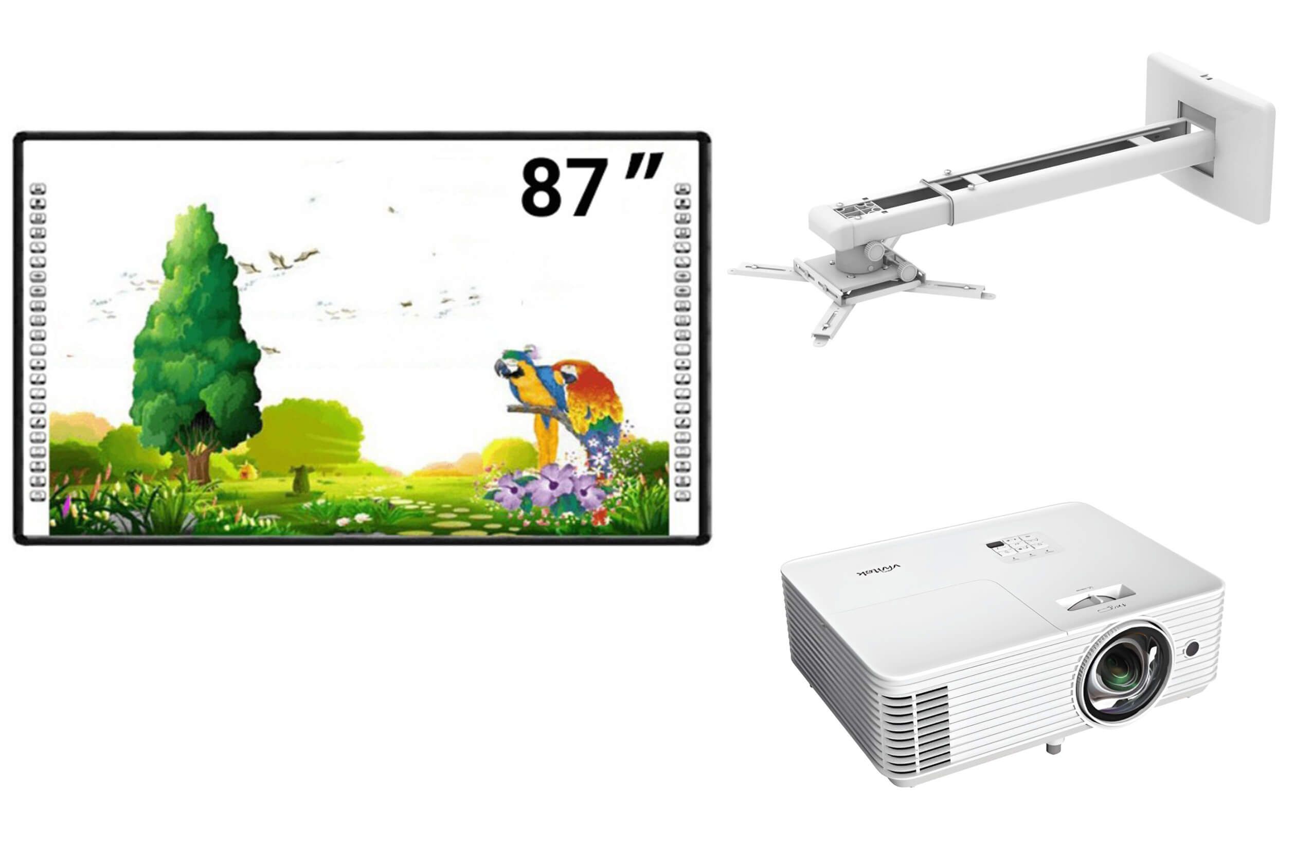 Pachet interactiv-Tabla 86  EVOBOARD IB-86RS-OP, Videoproiector Vivitek DX335-ST,Suport videoproiector PRB-11M