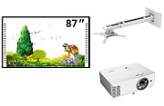 Pachet interactiv-Tabla 86  EVOBOARD IB-86RS-OP, Videoproiector Vivitek DX335-ST,Suport videoproiector PRB-11M