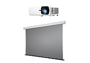 Pachet proiectie Viewson Laser LS751HD, Full HD 1920 x 1080 si Ecran proiectie electric full gri 243 x 137 cm