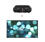 Pachet proiectie Home Cinema cu Videoproiector Laser Epson LS12000B si Ecran rama fixa EliteScreens AR135WH2