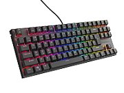 Tastatura gaming mecanica cu fir Genesis Thor 303 TKL, iluminare RGB, switch Linear, switch model Outemu Peach Silent, numar taste 87, 11 butoane multimedia, lungime cablu 1.8m, dimensiuni 355 x 136 x 36 mm, negru