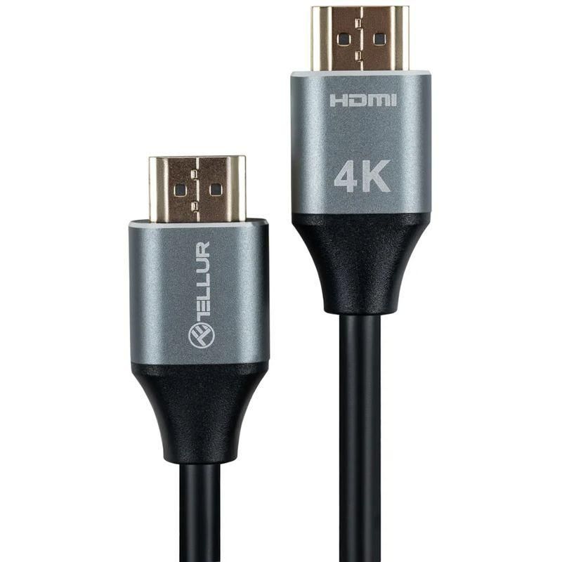 Cablu Tellur High Speed HDMI 2.0 4k, viteza 18Gbps, plug-plug, tata- tata, lungime cablu 1.5m, negru