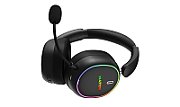 Casti gaming wireless Hator Phoenix 2, material membrana PET, frecventa raspuns 10Hz-44kHz, impendanta 32Ω, putere maxima 30mW, autonomie bateria pana la 45 de ore, timp incarcare 4 ore, conexiune  HATOR SyncHUB™, conexiune HATOR ClearScan™, spatial audio, apeluri prin BT in gaming mode, acoperire