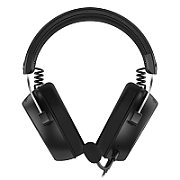 Casti gaming cu fir Hator Hypergang 3, material membrana compozit, frecventa raspuns 10Hz-44kHz, impendanta 32Ω, putere maxima 30mW, microfon detasabil unidirectional, sensibilitate -38 ±3dB, negru