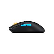Mouse gaming wireless Hator Pulsar 3 PRO, polling rate pana la 1000Hz, senzor Optical PixArt PAW 3950, rezolutie maxima 30000 DPI, switch HATOR® Optical 100M, side switch Kailh 3M, durata de viata baterie in wireless mode pana la 120 de ore, negru