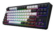 Tastatura mecanica wirelss Hator Rockfall 3 Mecha TKL conectivitate USB, pollingrate 1000Hz, iluminare RGB cu functia de a customiza fiecare tasta individual, tip switch HATOR Aurum Orange Linear rev.1.0, durata de viata switch 70M de clickuri, durata de viata baterie pana la 160 ore in wireless