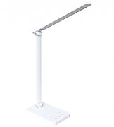 Lampa LED birou Ledvance PANAN Disk Fold, 6.5W, 255 lm, lumina alba (3000K - 6500K), dimabila, Touch control, temporizator 30/60 minute, slot USB 5V/1A, Alb