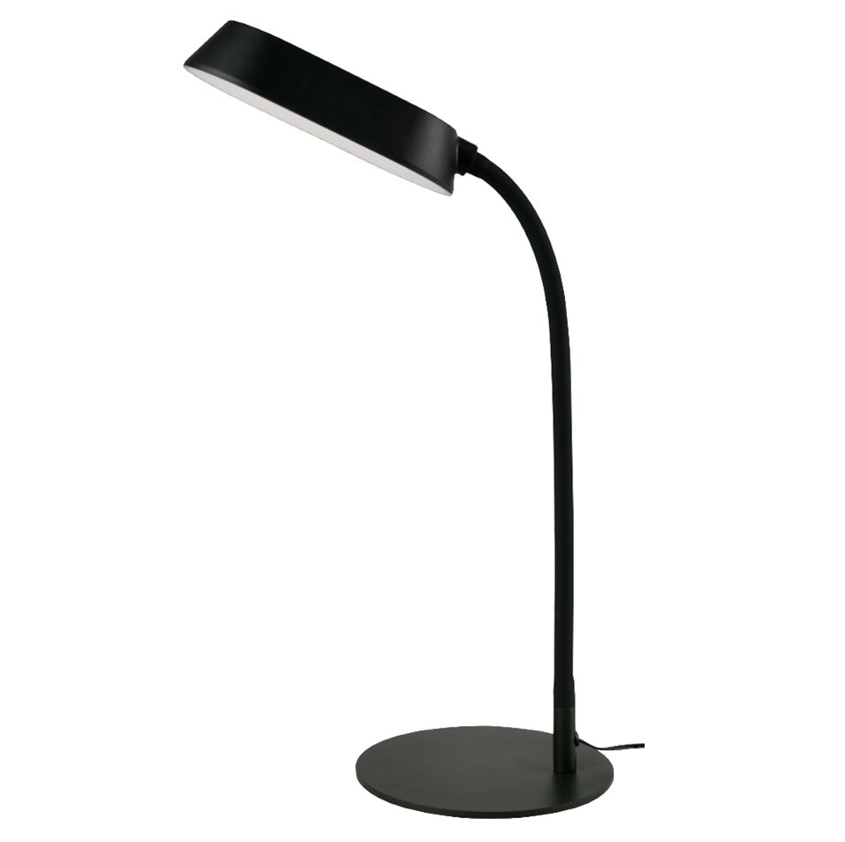 Lampa LED birou Ledvance PANAN DISK METAL, 10W , 750 lm, lumina alba (3000K - 6500K), dimabila, port USB, brat ajustabil, Negru