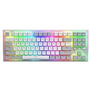 Tastatura mecanica cu fir Hator Gravity TKL conectivitate USB, polling rate 1000Hz, iluminare RGB cu functia de a customiza fiecare tasta individual, tip switch HATOR Aurum Orange Linear rev.2.0, durata de viata switch 70M de clickuri, material taste ABS, profil  OMA, functii aditionale: sistem de