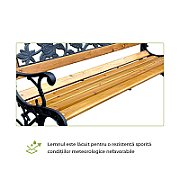 HEINNER BANCA METAL/LEMN 125*51*76CM
