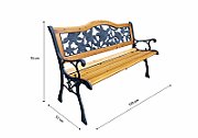 HEINNER BANCA METAL/LEMN 125*51*76CM