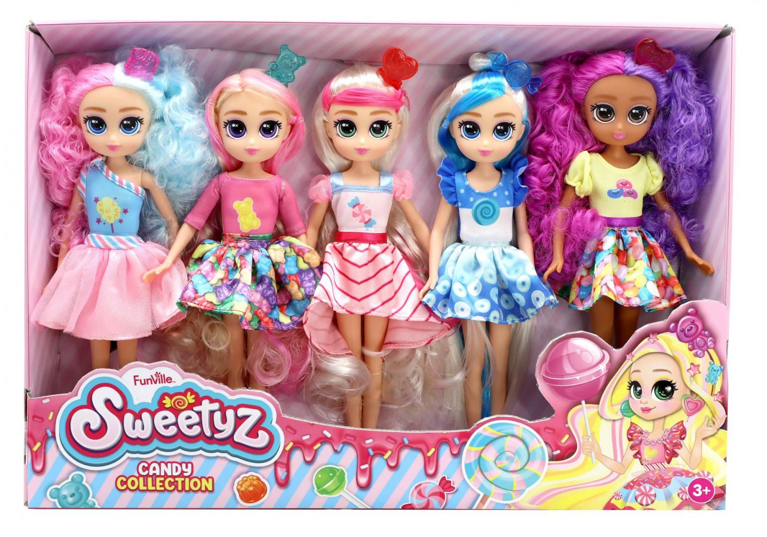 SET DE 5 PAPUSI, SWEETYZ, 23 CM