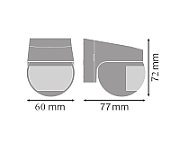 Senzor de lumina si miscare aplicabil pe perete Ledvance SENSOR WALL 110°, 230V, IP44, 60x72x77mm, reglabil 2s - 15min, Alb