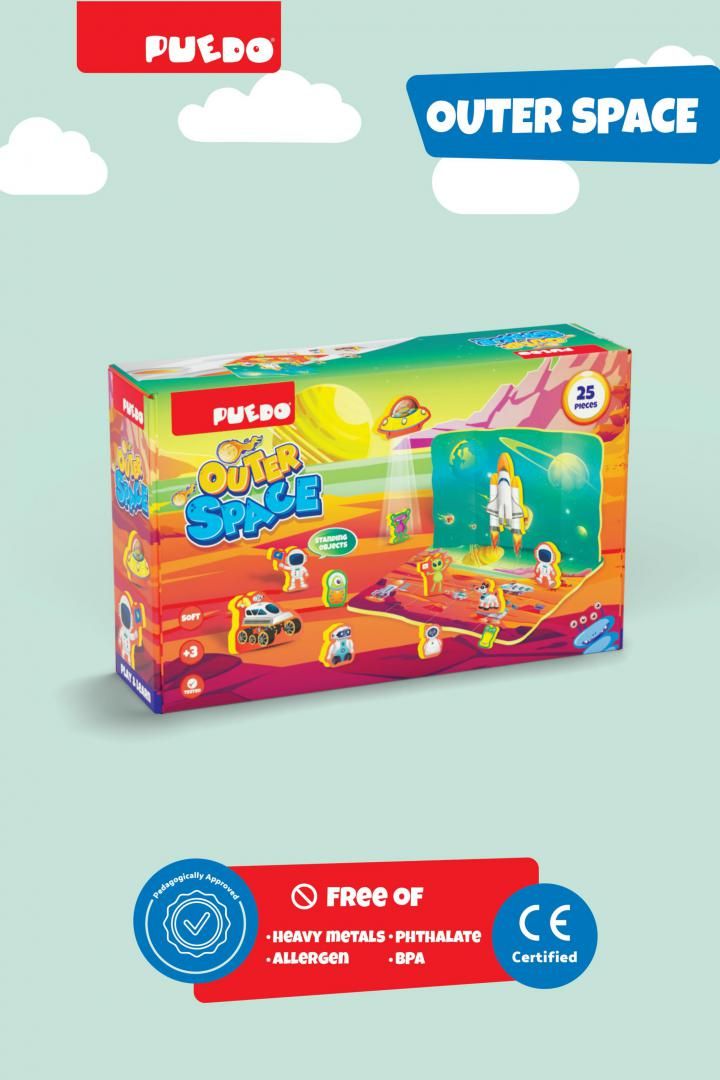 PUZZLE DIN SPUMA EVA, SPATIUL COSMIC, 25 PIESE, PUEDO