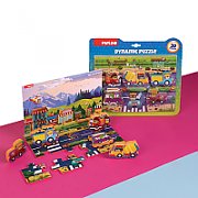 PUZZLE DIN SPUMA EVA, MASINI SI SEMNE DE CIRCULATIE, 17 PIESE, PUEDO