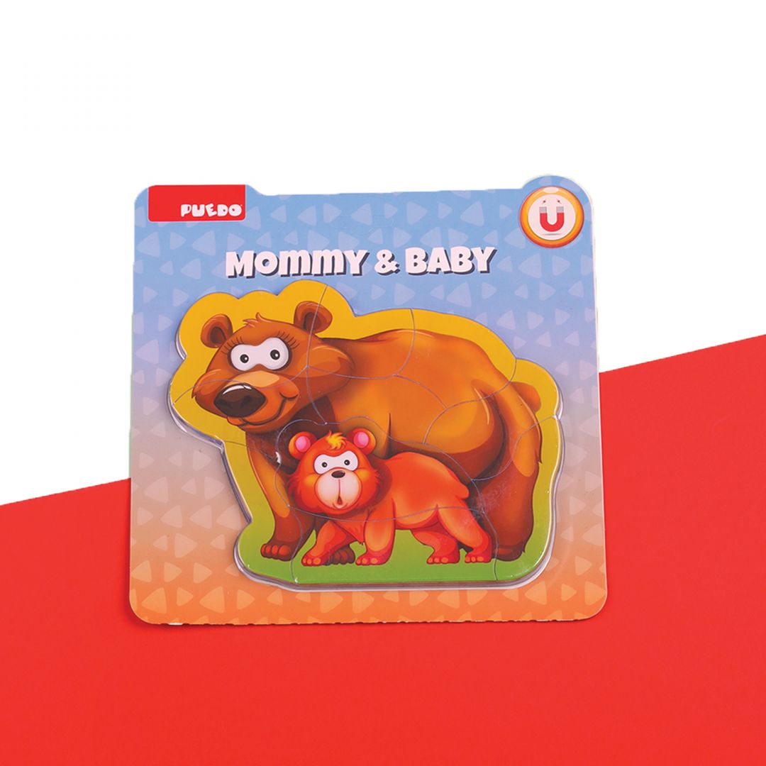 PUZZLE DIN SPUMA EVA- MAMA SI PUIUL URS, 8 PIESE, PUEDO