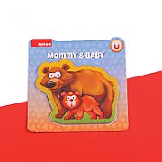 PUZZLE DIN SPUMA EVA- MAMA SI PUIUL URS, 8 PIESE, PUEDO