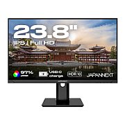 JAPANNEXT Monitor 23.8  IPS FHD (1920x1080) |USB-C Charging (65W),HDMI, sRGB 93%, VESA