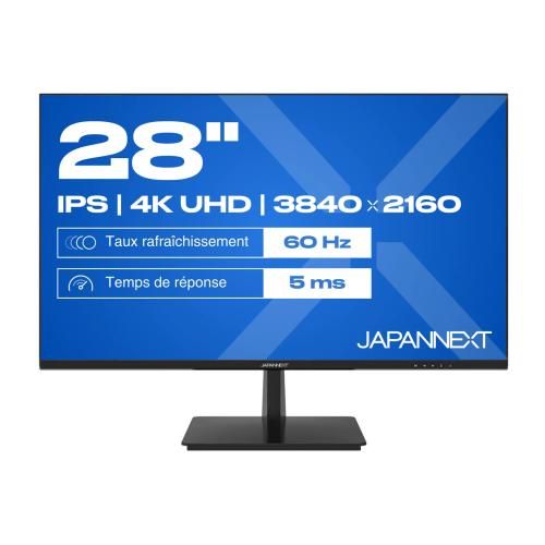 JAPANNEXT Monitor 28  IPS 4K UHD (3840 x 2160) |HDR, PIP, 300cd/m2, 60Hz, 5ms, 1x DP, 2x HDMI, USB-A, VESA, FreeSync