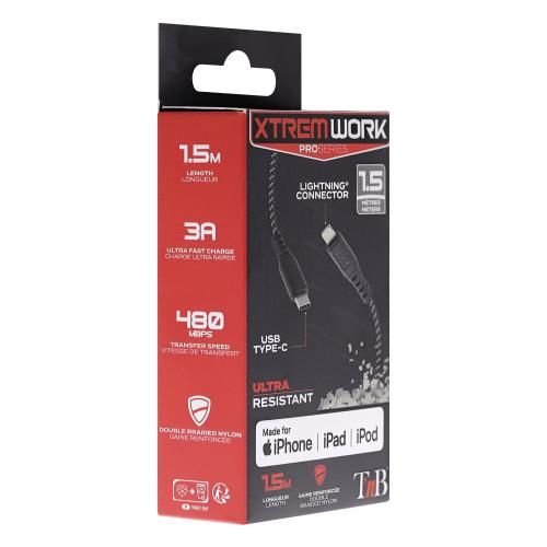 TNB XTREMWORK power delivery Lightning to USB Type-C cable