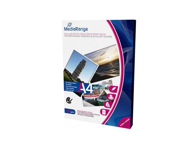 MediaRange DIN A4 Photo Paper for inkjet print, 250g, 50 sheets