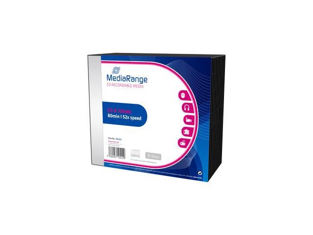 MediaRange CD-R 700MB|80min 52x speed, Slimcase Pack 10
