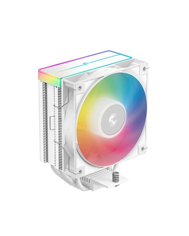 COOLER DeepCool  AG400 Wh ARGB V2  skt. Intel si AMD, racire cu aer, vent. 120mm, 500 - 2100 rpm, 4 heatpipes, inaltime 154mm, RGB adresabil, R-AG400-WHAMMN-GJD   (timbru verde 0.8 lei)