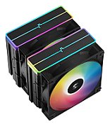 COOLER DeepCool  AG620 BK ARGB V2  skt. Intel si AMD, racire cu aer, vent. 2 x 120mm, 300 - 1950 rpm, 6 heatpipes, inaltime 161mm, RGB adresabil, R-AG620-BKAMMN-GJD   (timbru verde 0.8 lei)