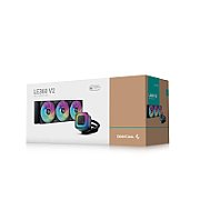 COOLER DeepCool  LE360 V2 , skt. LGA1851, LGA 1700, AM4, AM5, racire cu lichid, 3 x 120mm, 500 - 2100 RPM, RGB adresabil, negru  R-LE360-BKAMMC-G-2  (timbru verde 2.00 lei)